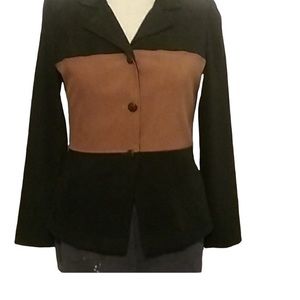 All That Jazz jacket. A Chorus Line Company. Color block suede like  Size 5/6